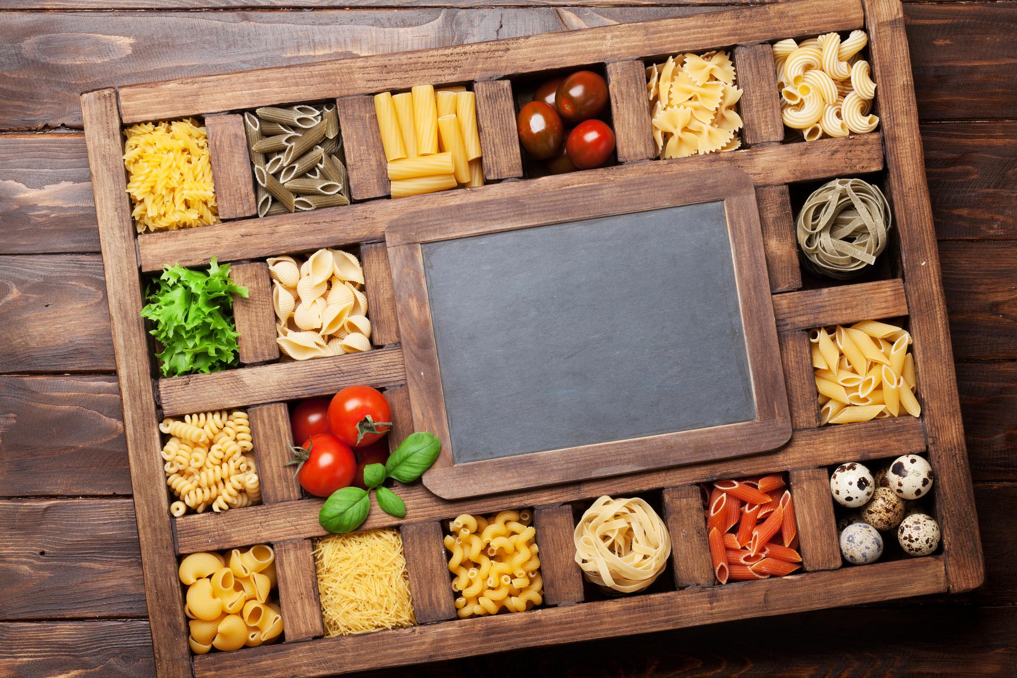 Assorted tasting portions on slate, pricing concept
